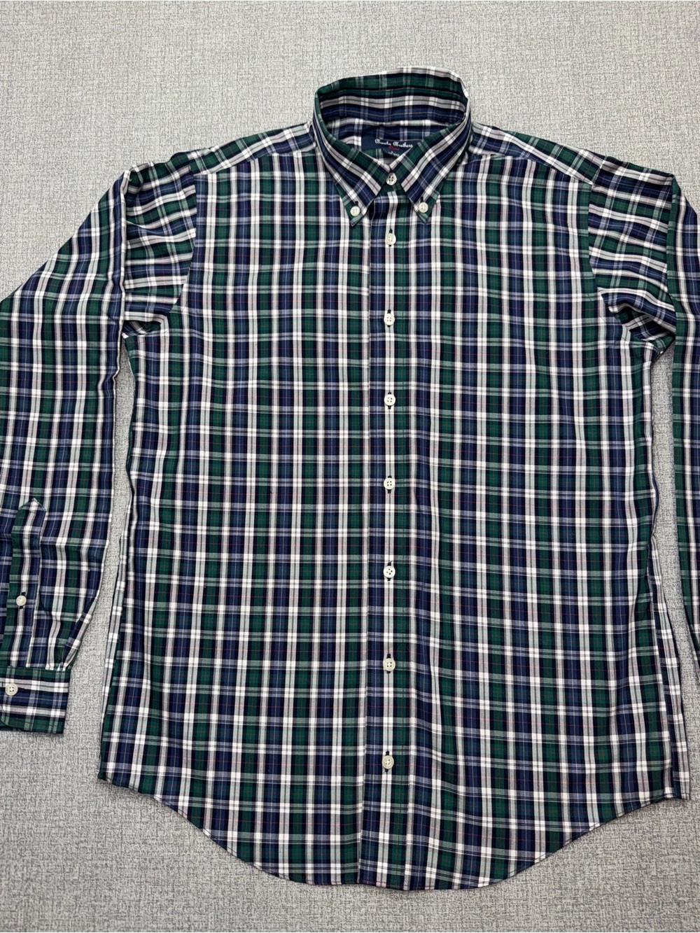 Brooks Brothers Fleece‎ Boys Plaid Non Iron Button Down Shirt